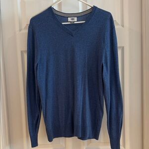 Old Navy Men's Deep Blue V-Neck Sweater